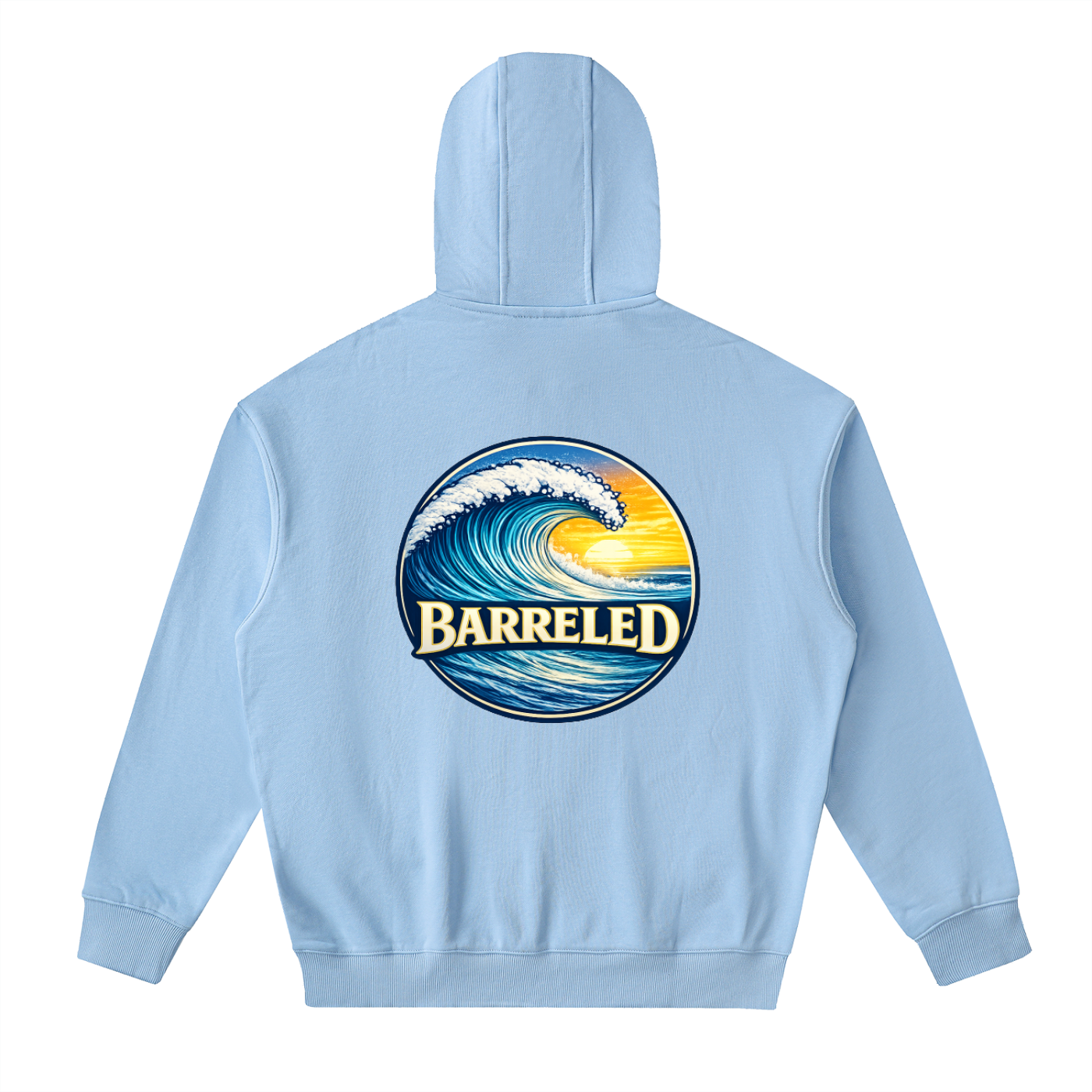 Drop-Shoulder Zip Up Hoodie