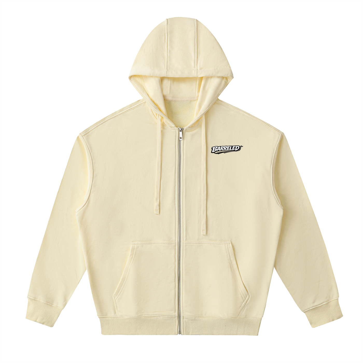 Drop-Shoulder Zip Up Hoodie