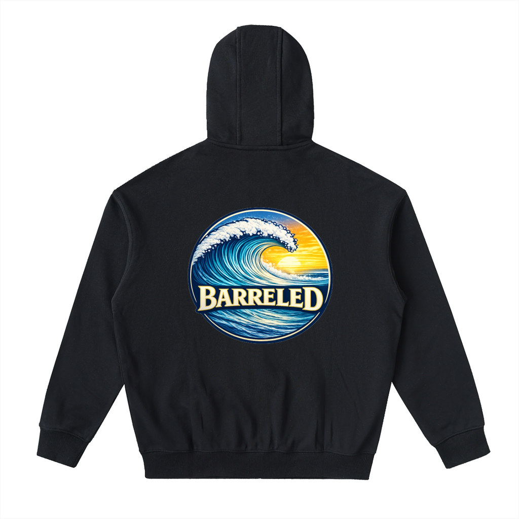 Drop-Shoulder Zip Up Hoodie