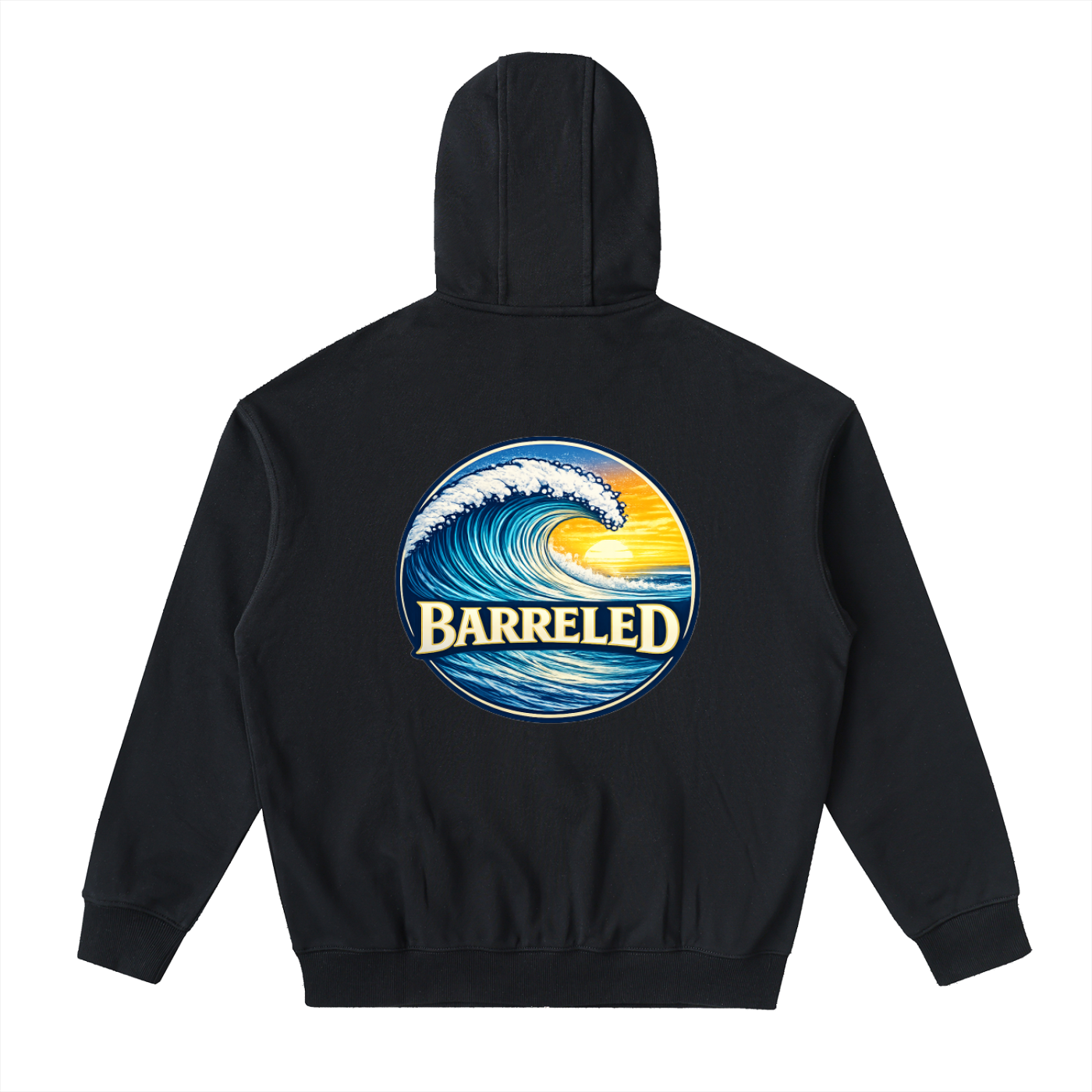 Drop-Shoulder Zip Up Hoodie