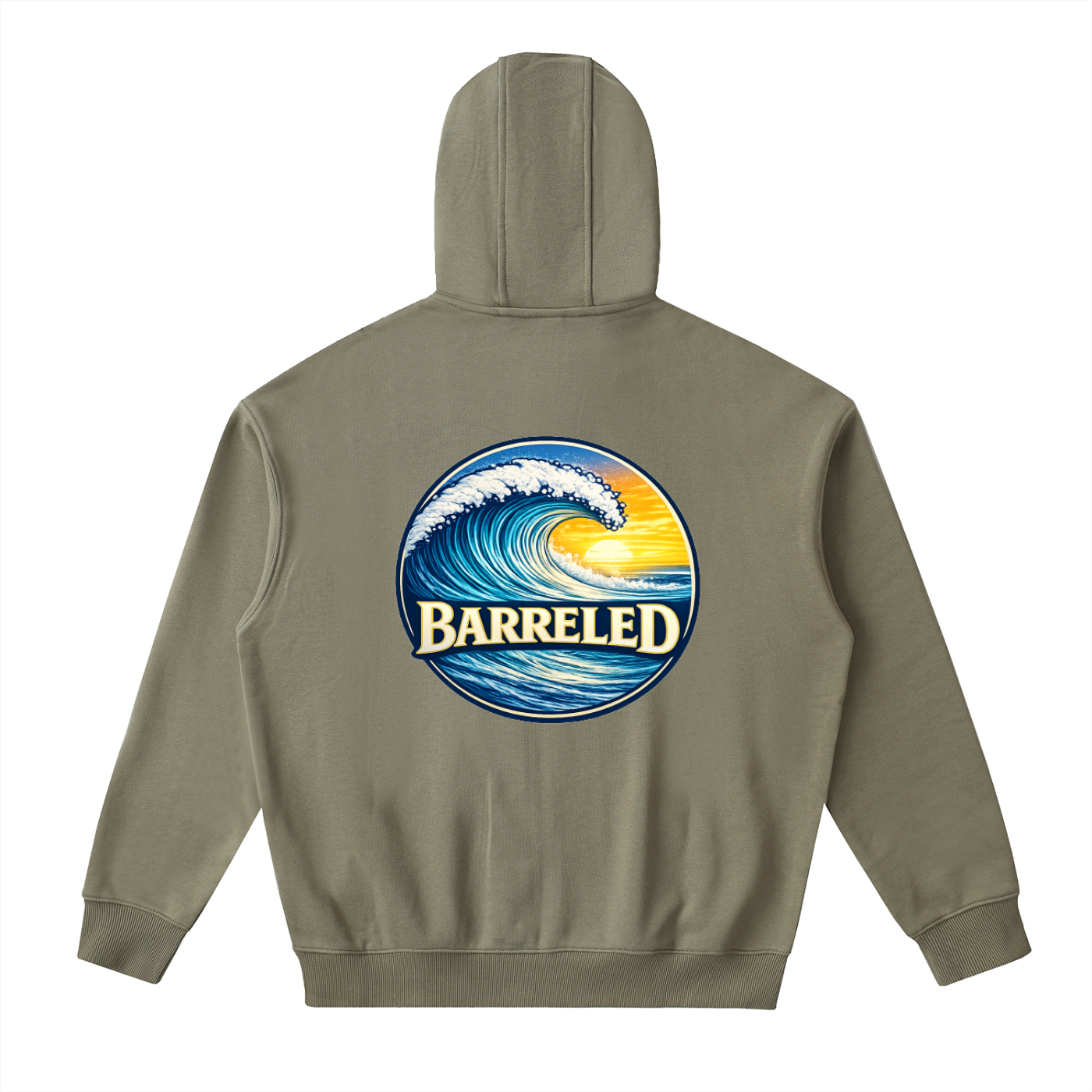 Drop-Shoulder Zip Up Hoodie