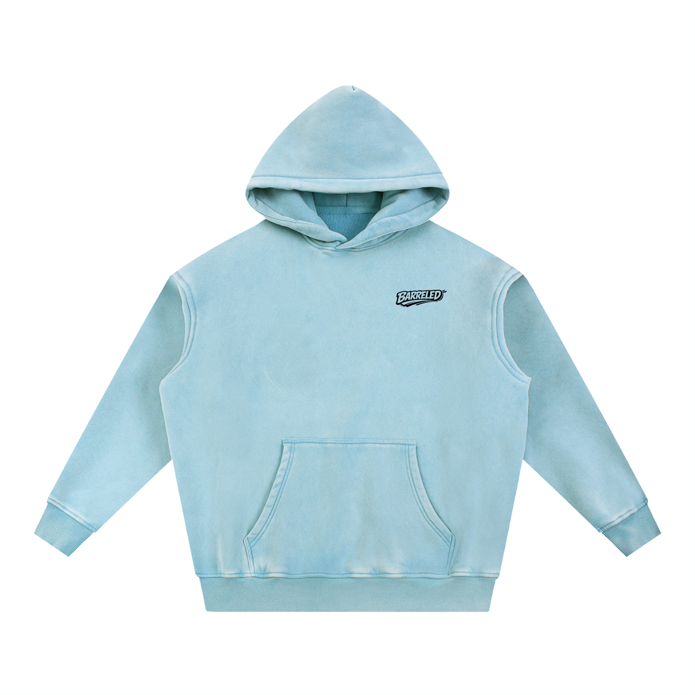 Snow Wash Fleece Oversize Hoodie