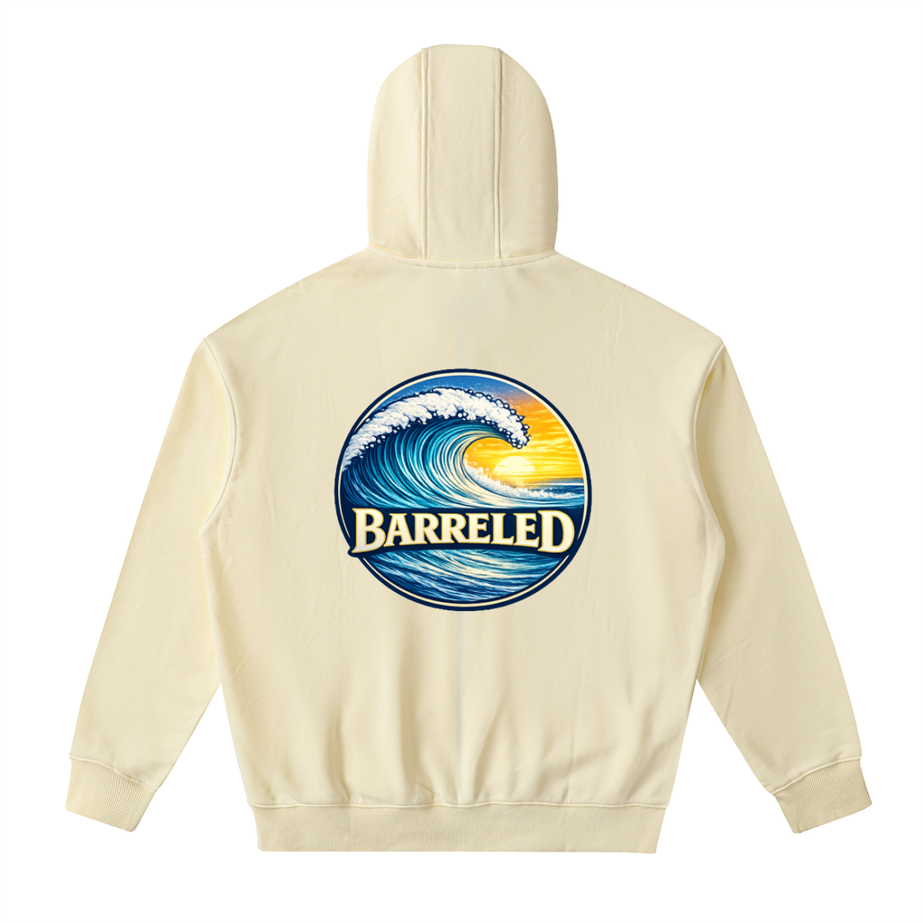 Drop-Shoulder Zip Up Hoodie
